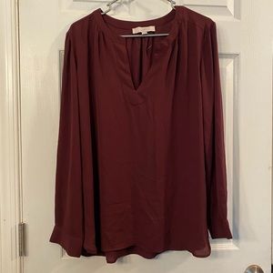 Women’s burgundy blouse